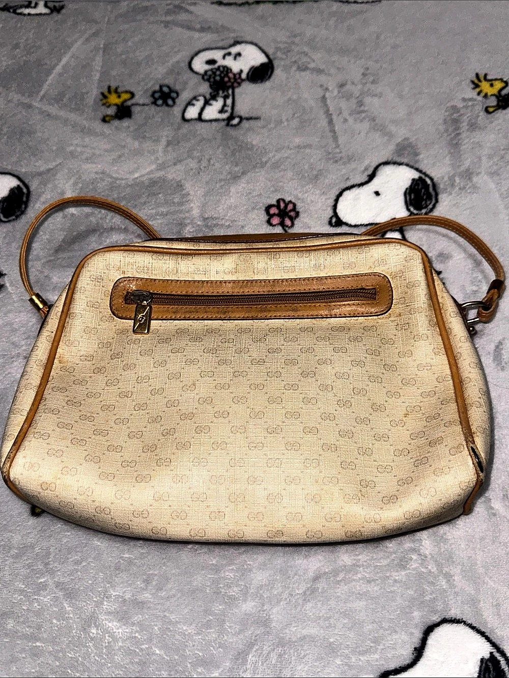 Gucci Vintage Micro GG Supreme Crossbody Bag Beige & Brown